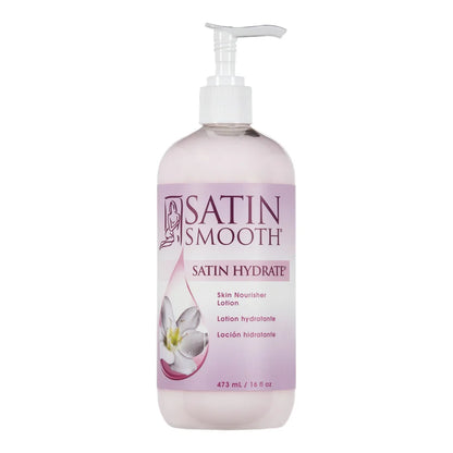 Satin Smooth Satin Hydrate lotion bottle on a white background