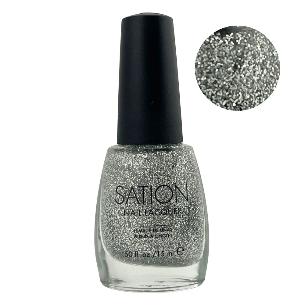 Sation Nail Lacquer # 1057 Silver Glitter
