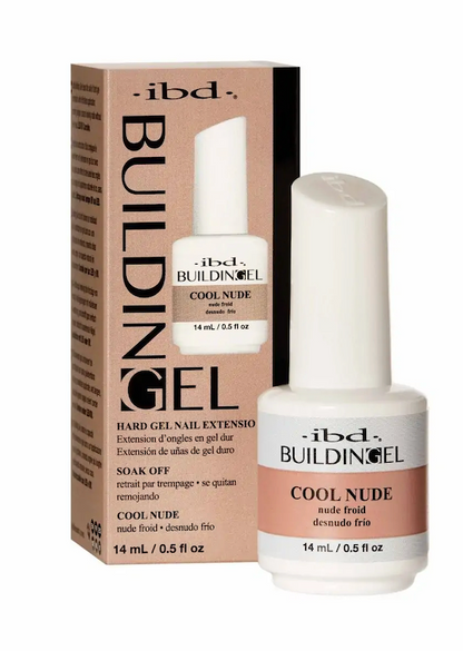 ibd | Building Gel - Cool Nude (0.5 oz) | Hard Gel for Nail Extensions & Overlays - CM Nails & Beauty Supply