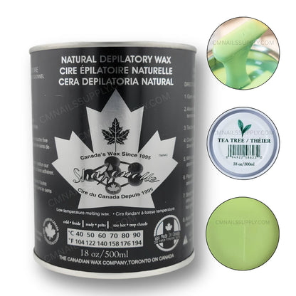 Sharonelle Soft Wax Tea Tree 18 oz can made in Canada for wax estheticians