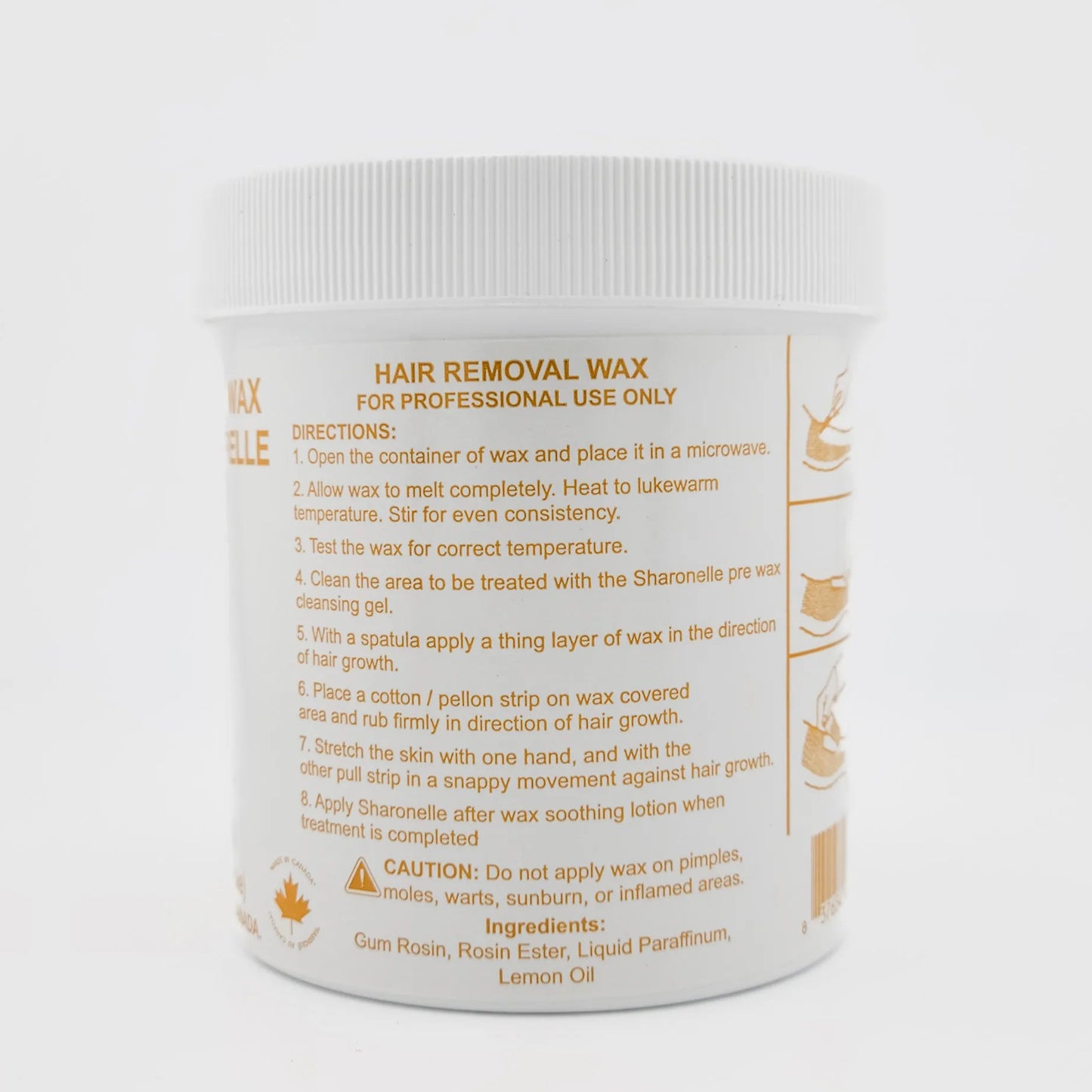 Sharonelle Microwaveable Soft Wax Honey 16 oz - Made in Canada - CM Nails & Beauty Supply