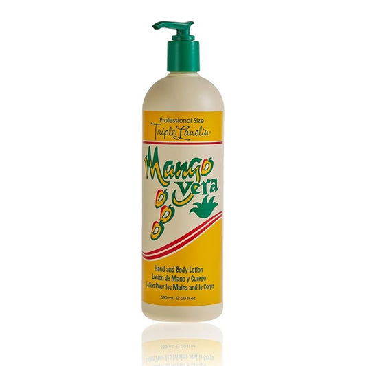Triple Lanolin Lotion Mango Vera 20 oz front bottle image hydrating lotion