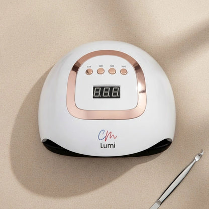 Top view of the best UV nail lamp with wide curing bed and dual light settings