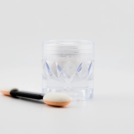 White Pearl Chrome Nail Powder - Clear Shimmer Pigment - CM Nails & Beauty Supply