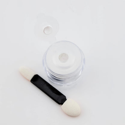 White Pearl Chrome Nail Powder - Clear Shimmer Pigment - CM Nails & Beauty Supply