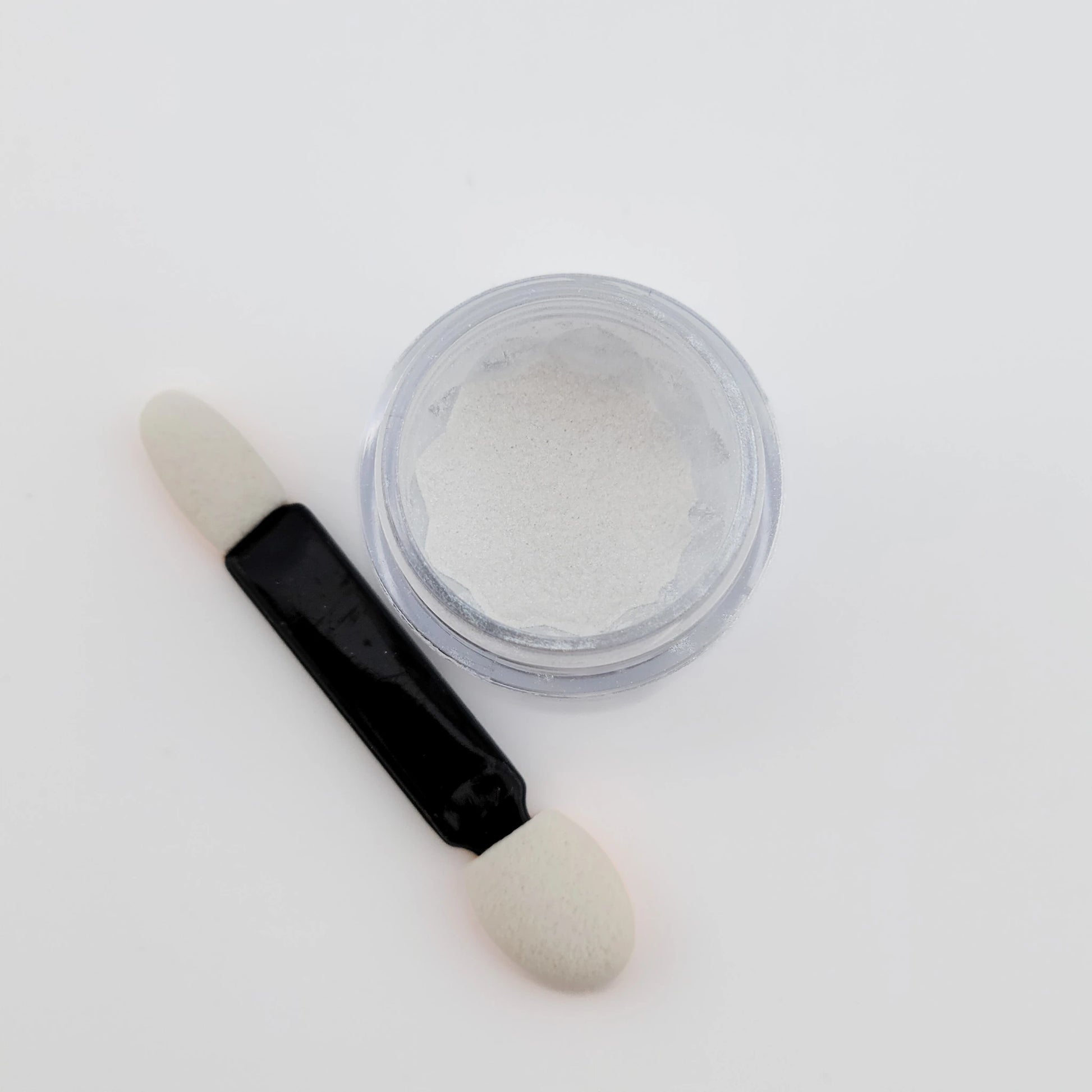 White Pearl Chrome Nail Powder - Clear Shimmer Pigment - CM Nails & Beauty Supply
