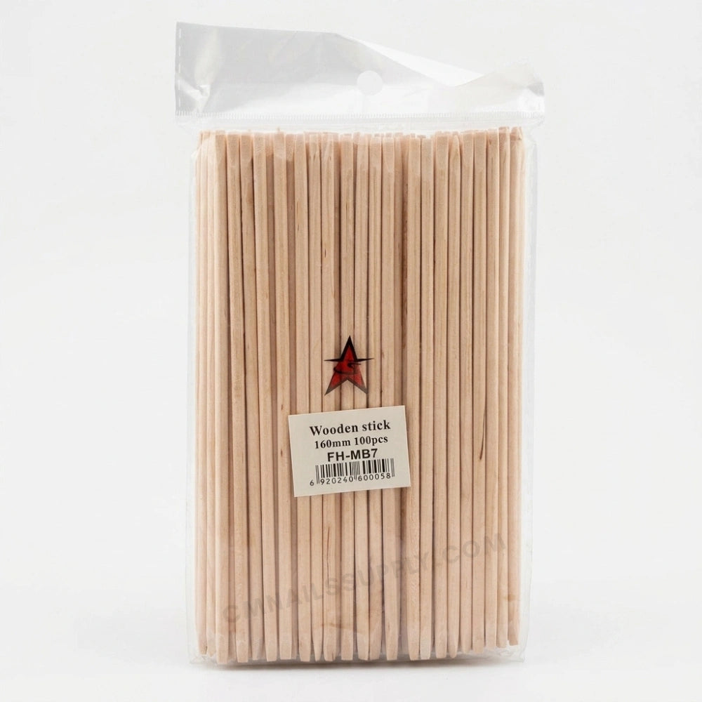 Wooden Manicure Long Sticks pack 100 Pcs - CM Nails & Beauty Supply