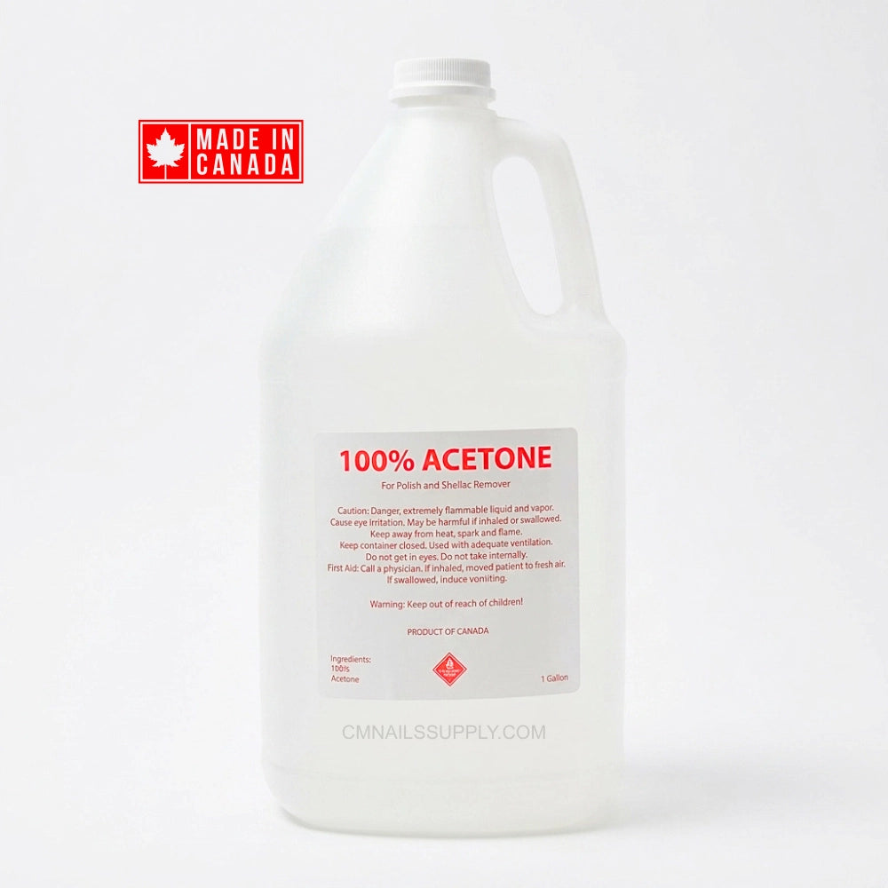 100 acetone nail polish remover 1 gallon professional made in Canada
