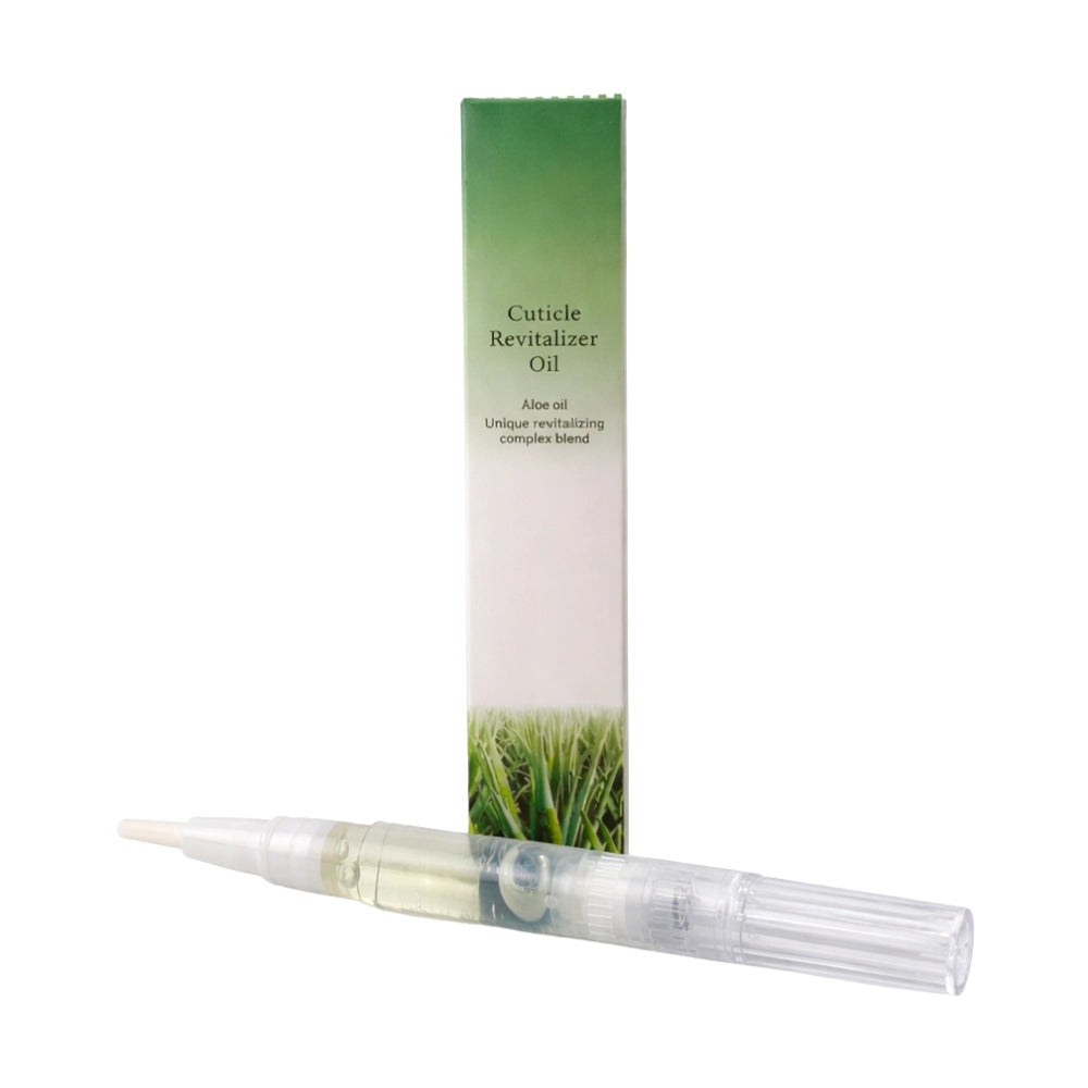 Aloe vera infused nail oil pen for soothing and conditioning damaged cuticles.