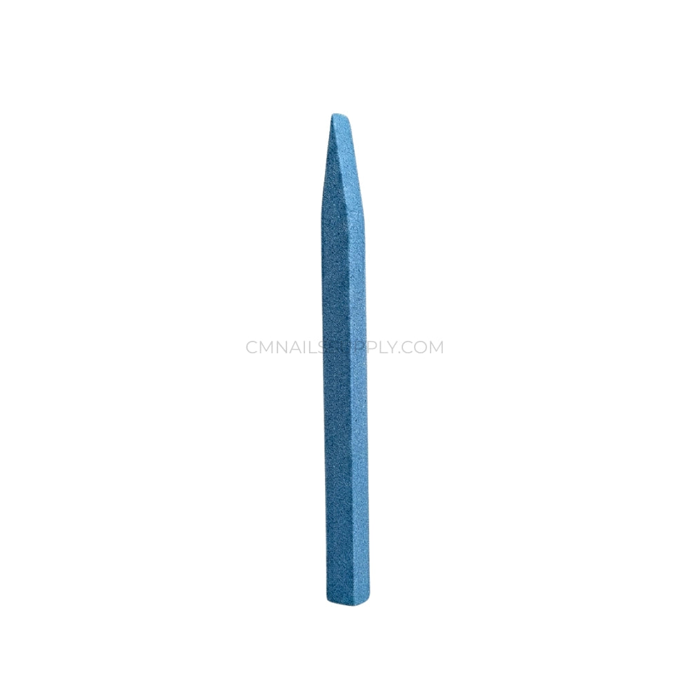blue Professional grade cuticle remover stone for non cutting nail maintenance.