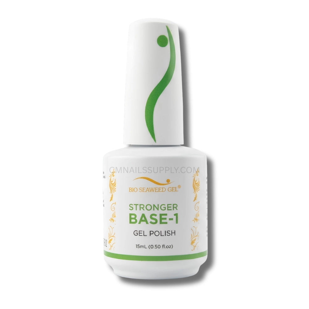 Bio Seaweed Gel Stronger Base-1 Gel Polish strengthening base coat for long lasting gel manicures
