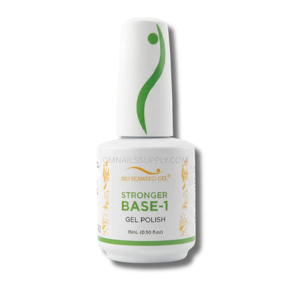Bio Seaweed Gel Stronger Base-1 Gel Polish strengthening base coat for long lasting gel manicures