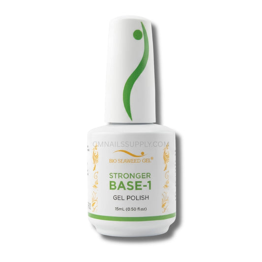 Bio Seaweed Gel Stronger Base-1 Gel Polish strengthening base coat for long lasting gel manicures