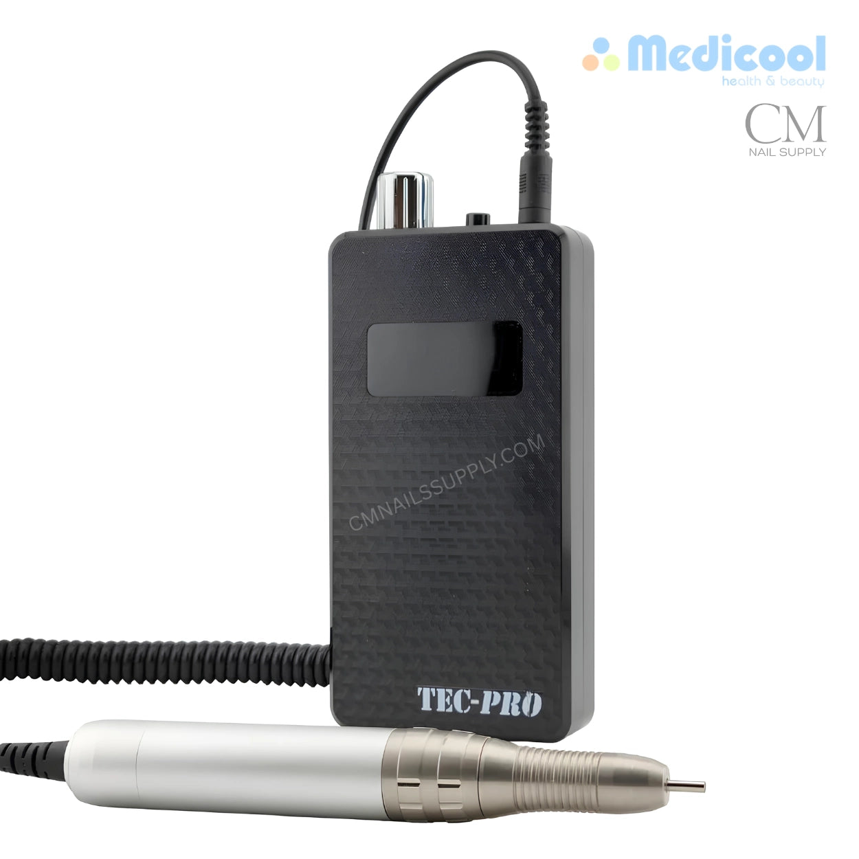 black Medicool Tec Pro 30K cordless E-file nail drill