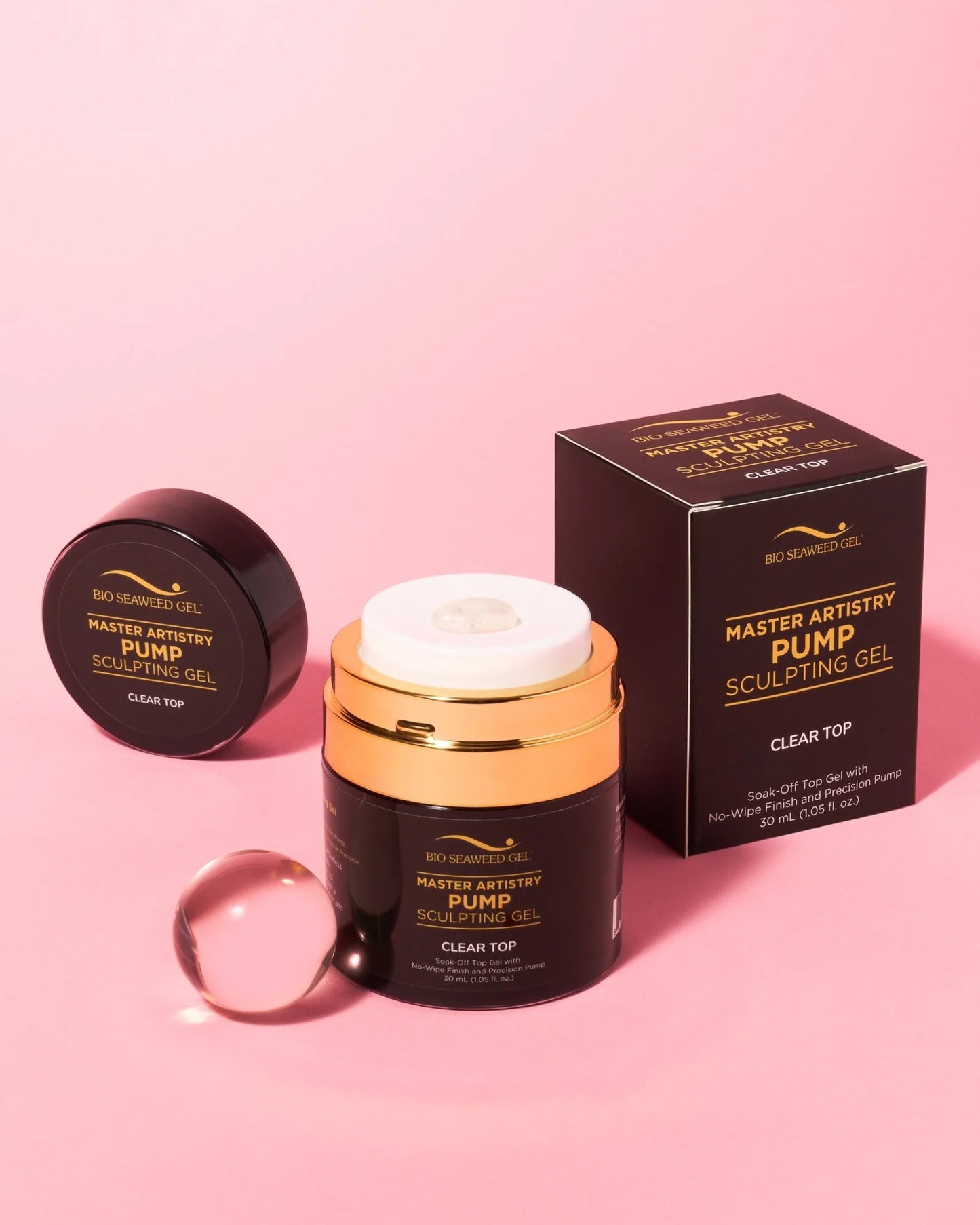 Bio Seaweed Master Artistry Pump Clear No-Wipe Top Sculpting Gel - CM Nails & Beauty Supply