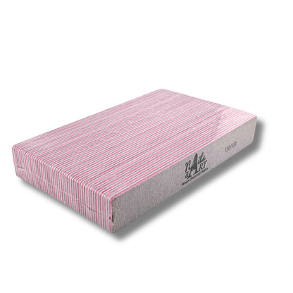 Pack of 25 zebra jumbo square nail files 120/120 grit for nail tech supplies and salon restocking in Canada