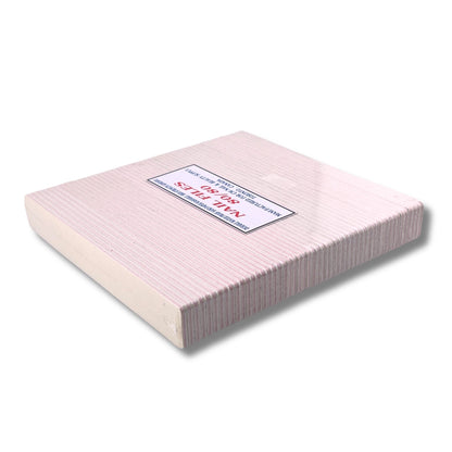 Bulk pack of 50 white and pink square nail files 80/80 grit for nail tech supplies and salon restocking in Canada