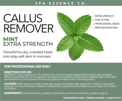 Callus Remover Extra Strength 1 Gallon Mint Formula Professional Salon Size