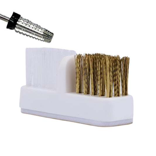 Carbide drill bit cleaner brush for nail drill bits