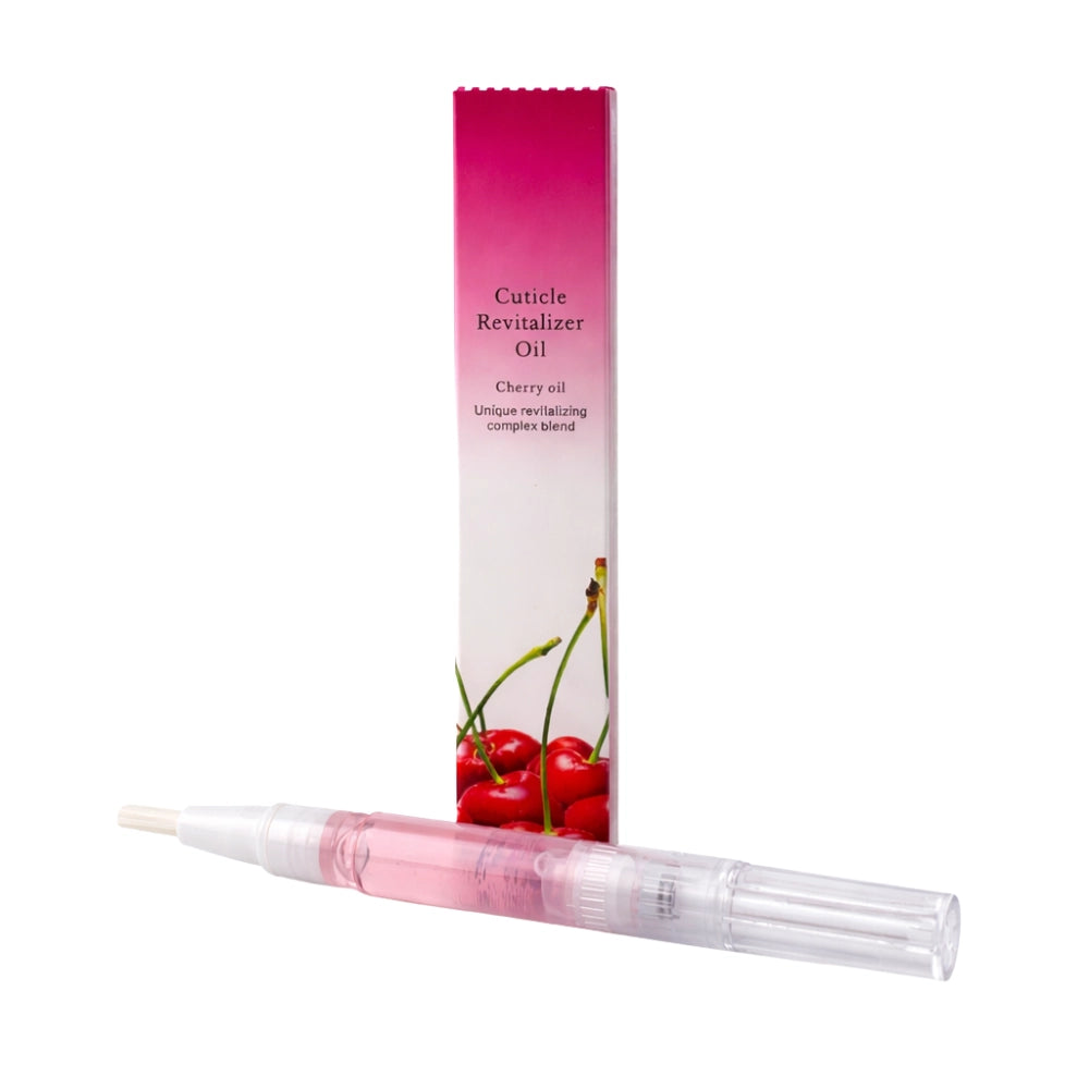 Cherry scented natural cuticle pen oil for longer and stronger nails.