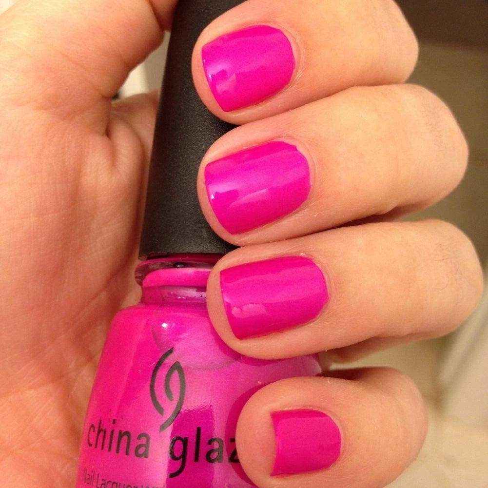 China Glaze Purple Panic #1008 bright neon purple nail polish