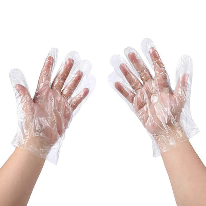 Professional clear polythene gloves for salons and spas in Canada