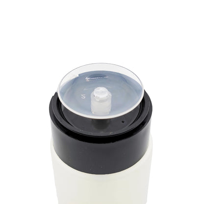 Clear HDPE 118 ml liquid pump bottle with chemical resistant construction