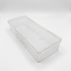 Empty clear nail storage box and transparent manicure tool organizer container