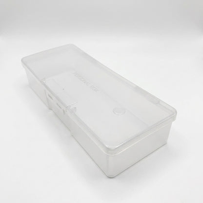 Empty clear nail storage box and transparent manicure tool organizer container