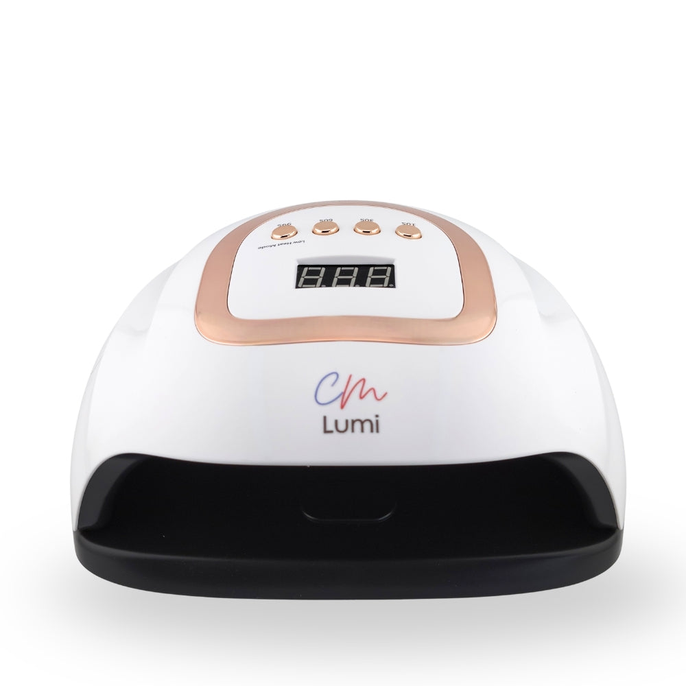 High power 220W LED/UV gel curing lamp with wide opening for manicures and pedicures