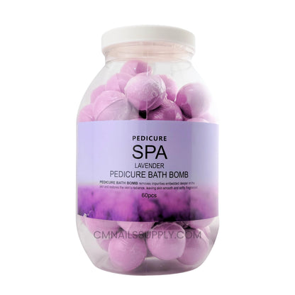 Lavender pedicure bath bomb for professional foot spa treatments