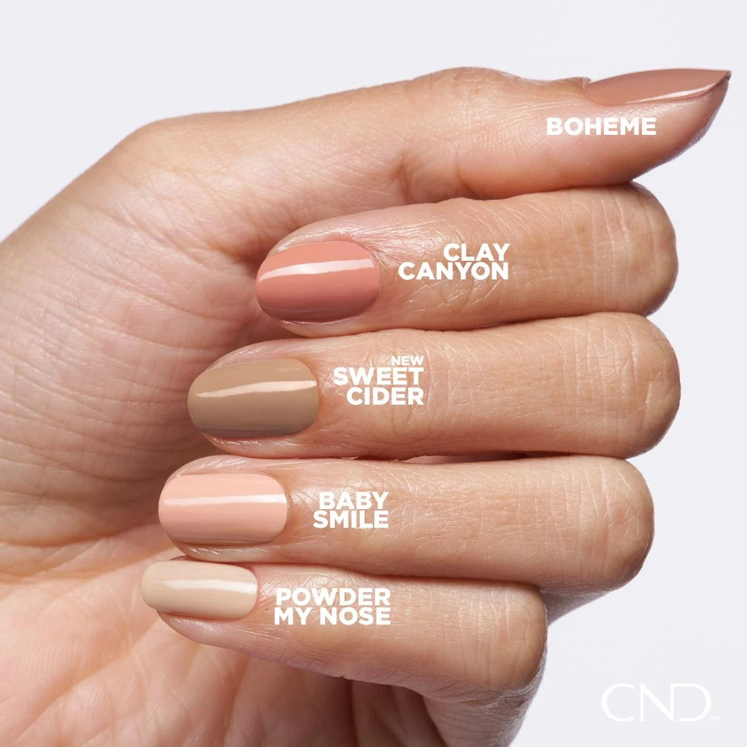 CND Shellac Baby Smile soft peachy nude gel polish manicure