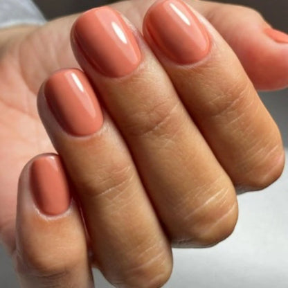 CND Shellac Clay Canyon warm terracotta gel polish nail colour