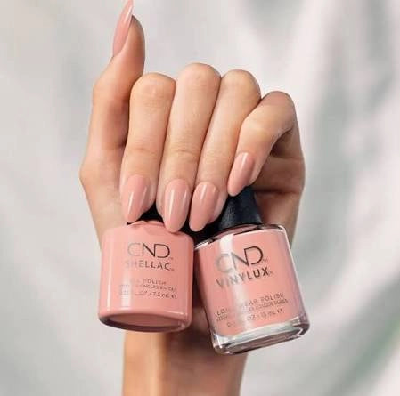 CND Shellac Flowerbed Folly dusty mauve pink gel polish manicure