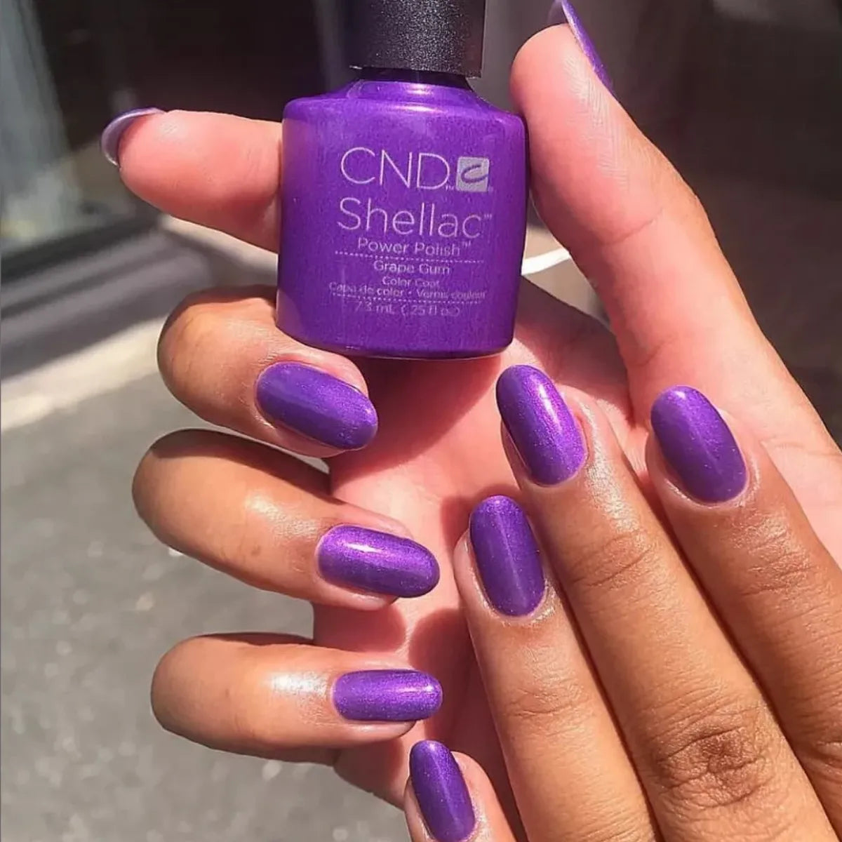 CND Shellac Grape Gum deep purple gel polish manicure