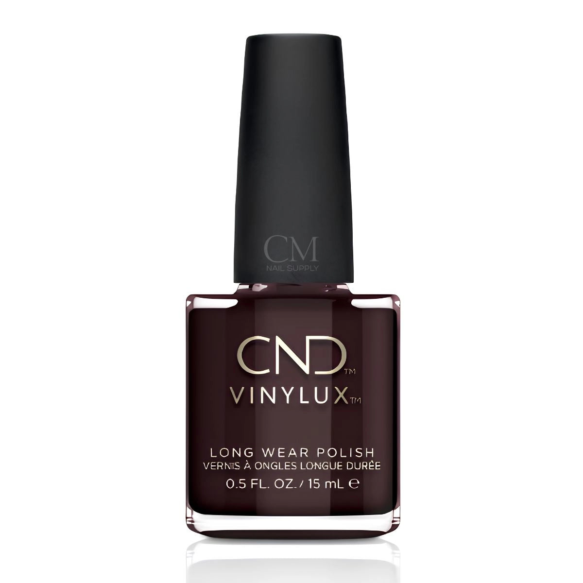 CND VINYLUX #159 Dark Dahlia deep burgundy nail polish bottle for a bold manicure.