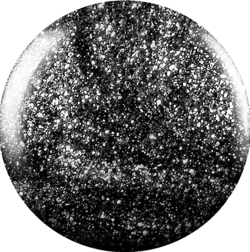 CND VINYLUX #230 Dark Diamonds shimmer nail colour for glamorous manicures.
