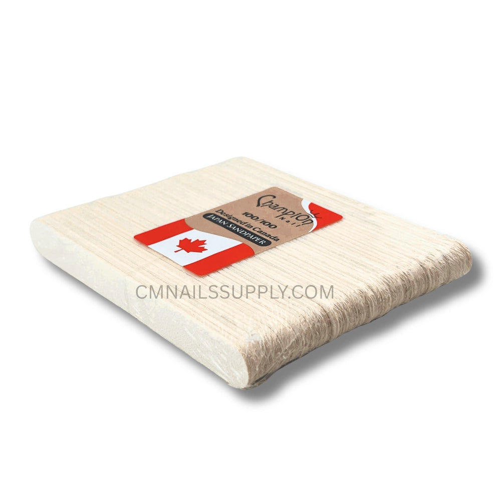 Compact 5 inch zebra nail file 100/100 grit for acrylic and gel nail shaping detail work and toenail services