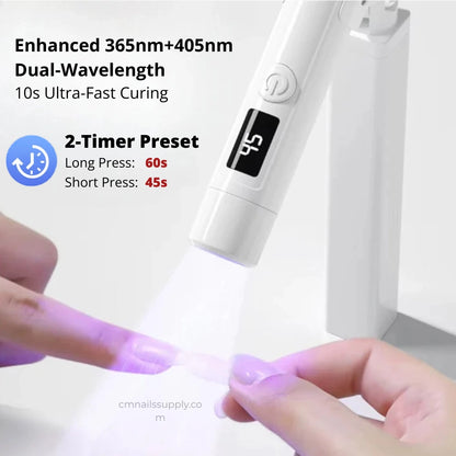 Cordless LED nail lamp with 360 degree magnetic rotating stand for nail salons
