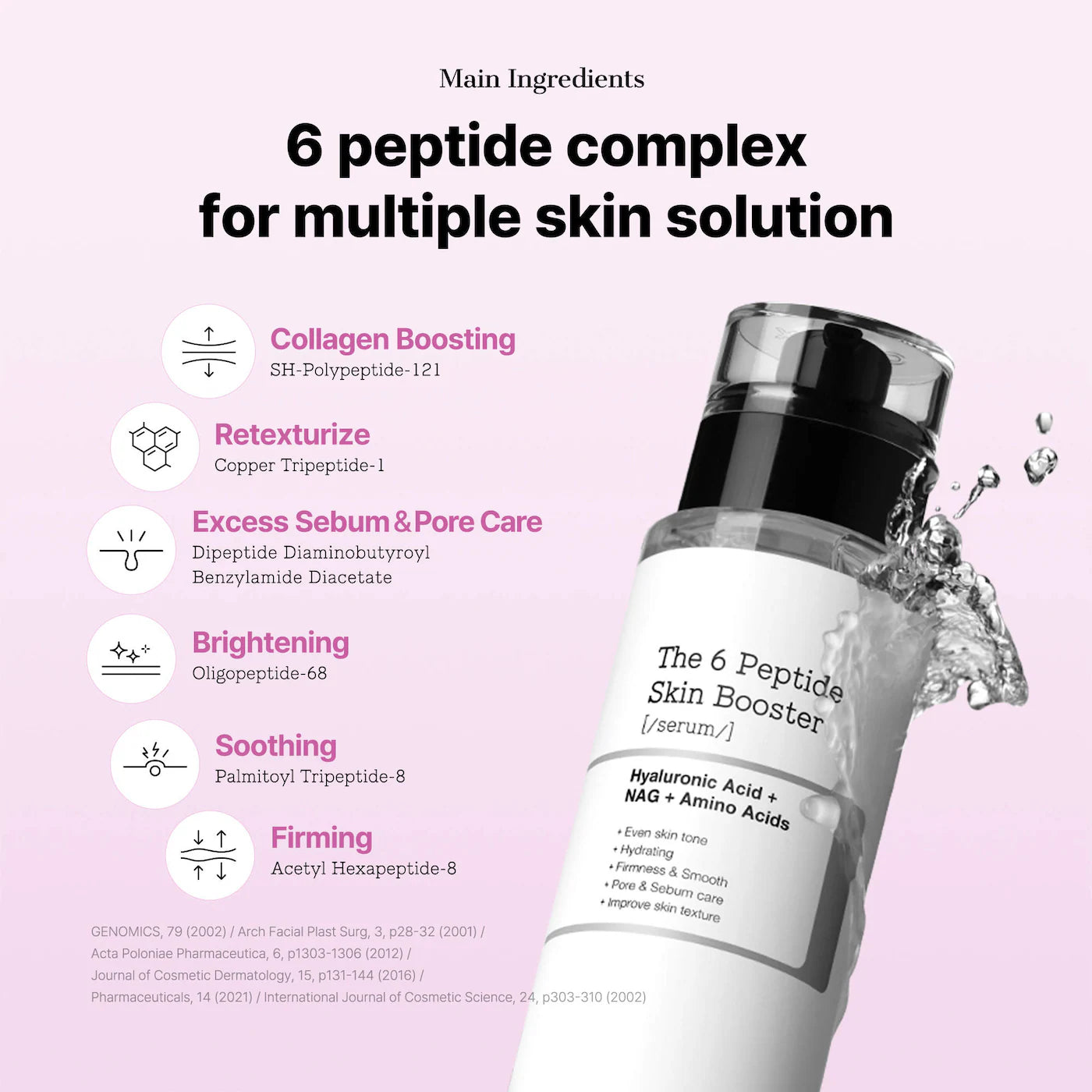 Back label of the COSRX peptide serum showing the ingredient list
