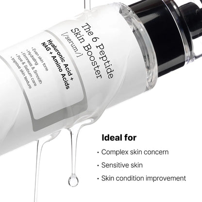 Close up of the COSRX peptide serum bottle and pump dispenser