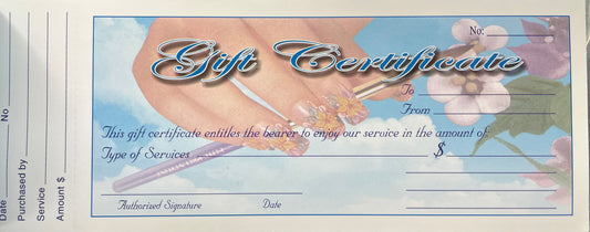 Customizable blank gift cards for professional salon use in Canada to increase client bookings – shop online at CM Nails Supply