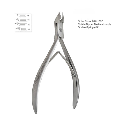 MBI 102D cuticle nipper 4.5 inch double spring professional cuticle cutter Canada