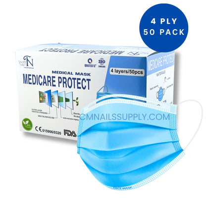 Disposable surgical face masks 50 pack 4 layer FDA approved for salons Canada