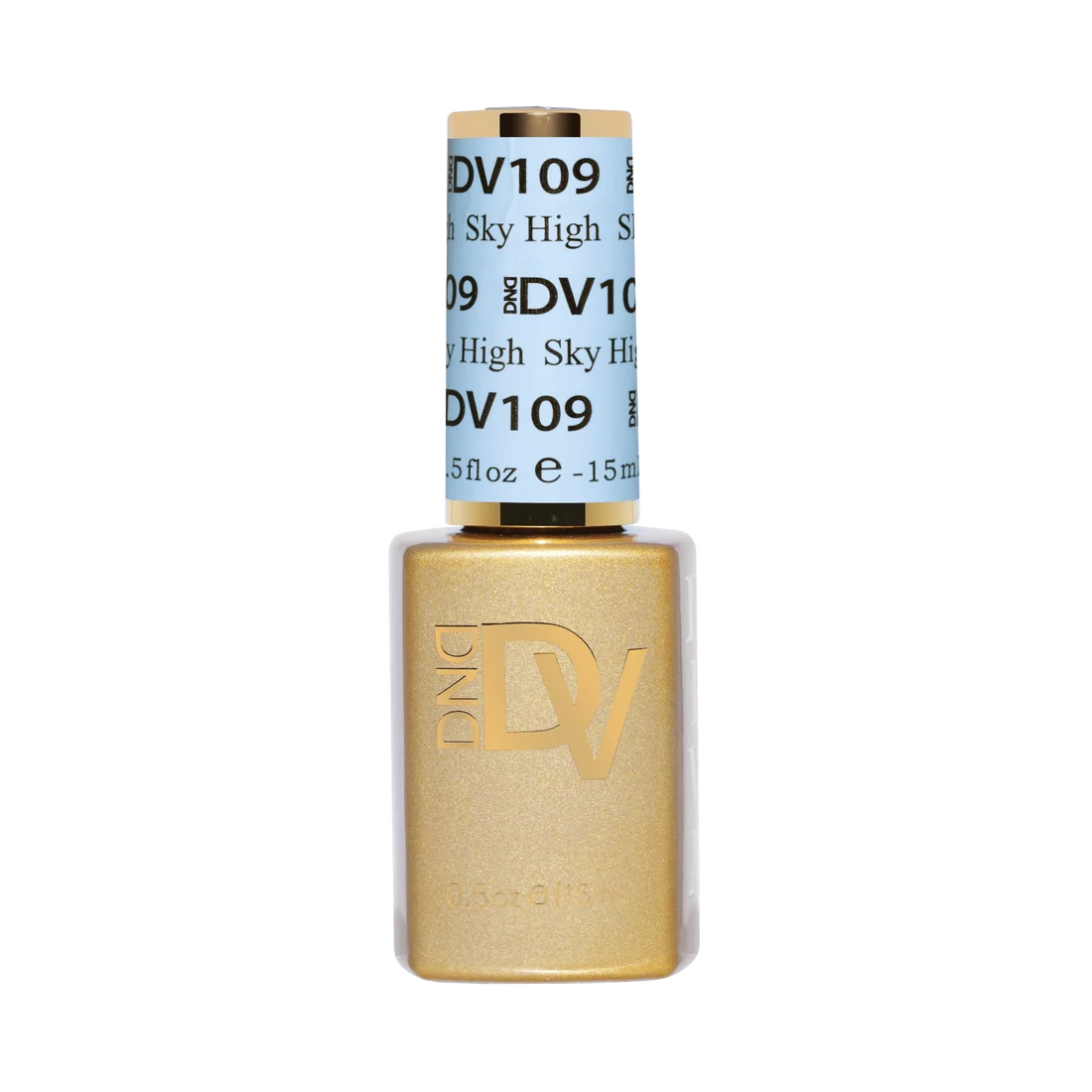 DIVA 109 Sky High bright sky blue gel nail polish bottle