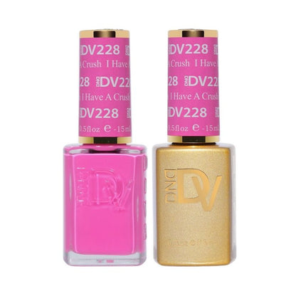 DIVA 228 I Have A Crush pink gel polish and nail lacquer duo set
