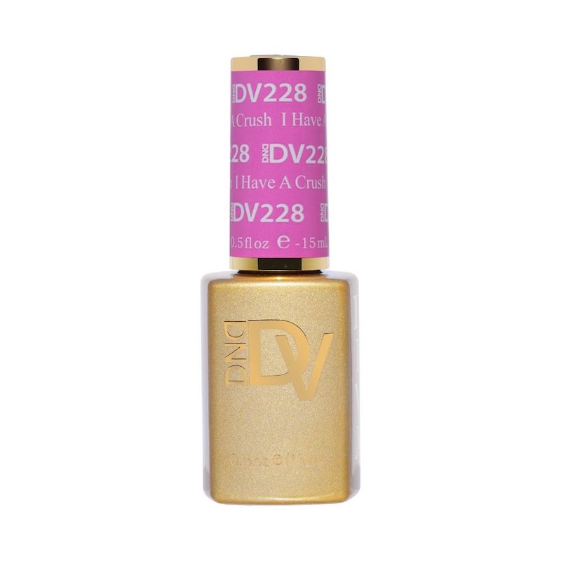 DIVA 228 I Have A Crush pink gel polish bottle close up view