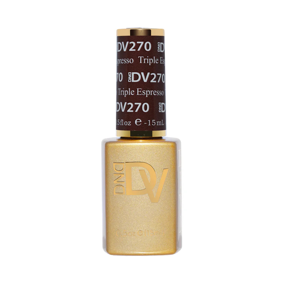 DIVA 270 Triple Espresso nail lacquer bottle matching brown polish
