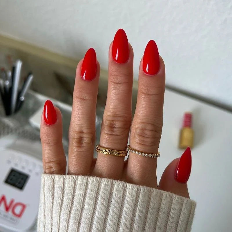 DIVA Duo Gel and Lacquer diva red nail polish bottle in Red-Y Or Not shade