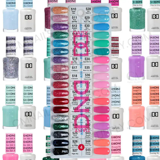 DND 36 piece gel polish bundle with matching gel and nail lacquer duos wholesale bundle for professional nail salon